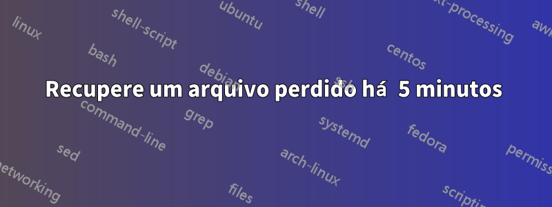 Recupere um arquivo perdido há 5 minutos