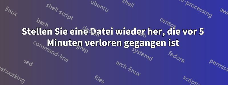 Stellen Sie eine Datei wieder her, die vor 5 Minuten verloren gegangen ist