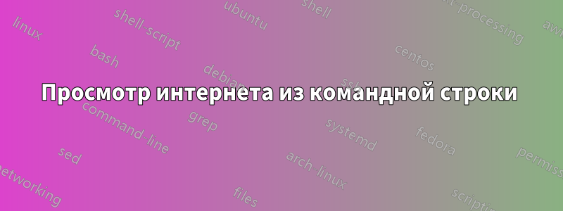 Просмотр интернета из командной строки