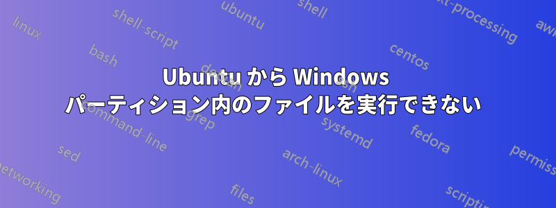 Ubuntu から Windows パーティション内のファイルを実行できない