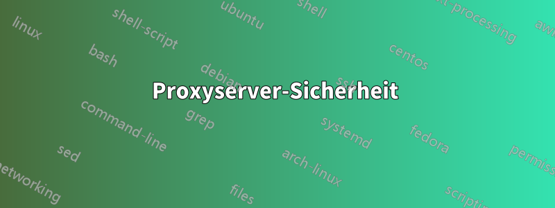 Proxyserver-Sicherheit