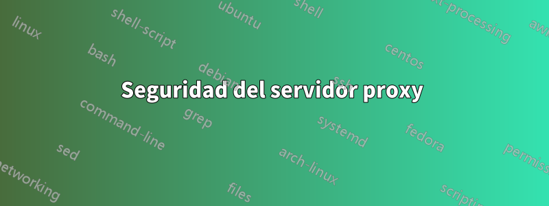 Seguridad del servidor proxy