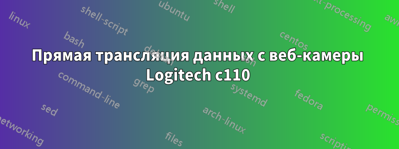 Прямая трансляция данных с веб-камеры Logitech c110