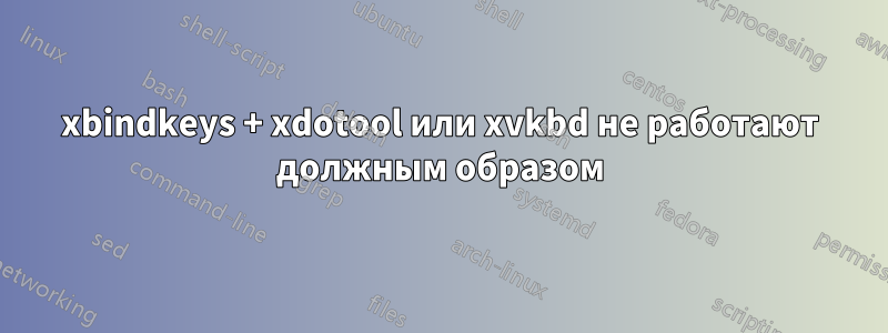 xbindkeys + xdotool или xvkbd не работают должным образом