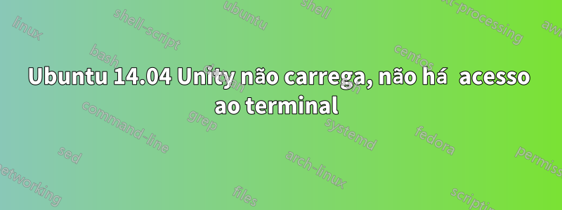 Ubuntu 14.04 Unity não carrega, não há acesso ao terminal 