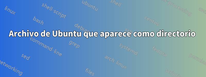 Archivo de Ubuntu que aparece como directorio