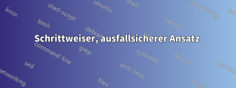 Schrittweiser, ausfallsicherer Ansatz