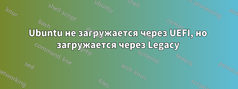 Ubuntu не загружается через UEFI, но загружается через Legacy