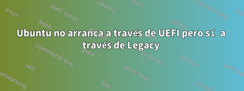 Ubuntu no arranca a través de UEFI pero sí a través de Legacy