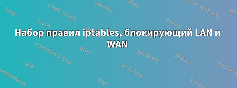 Набор правил iptables, блокирующий LAN и WAN