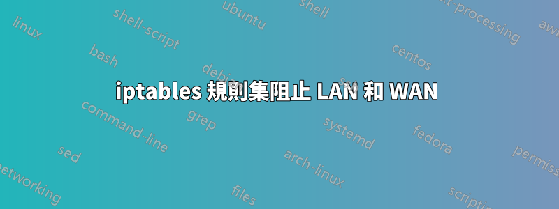 iptables 規則集阻止 LAN 和 WAN