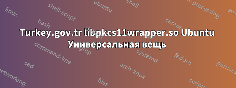 Turkey.gov.tr ​​libpkcs11wrapper.so Ubuntu Универсальная вещь