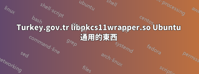 Turkey.gov.tr libpkcs11wrapper.so Ubuntu 通用的東西