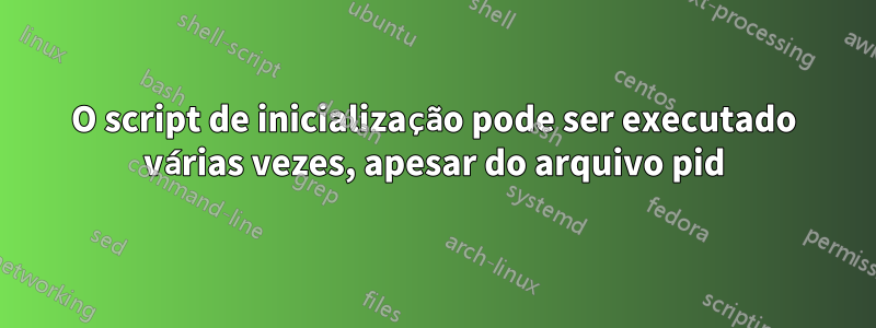 O script de inicialização pode ser executado várias vezes, apesar do arquivo pid