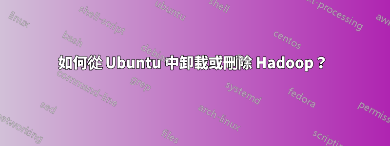如何從 Ubuntu 中卸載或刪除 Hadoop？