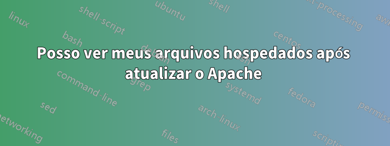 Posso ver meus arquivos hospedados após atualizar o Apache