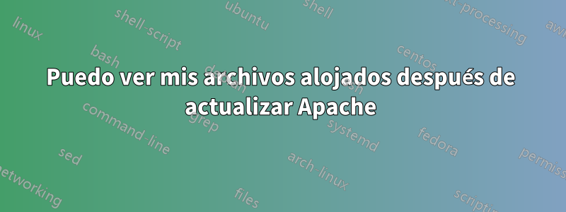Puedo ver mis archivos alojados después de actualizar Apache