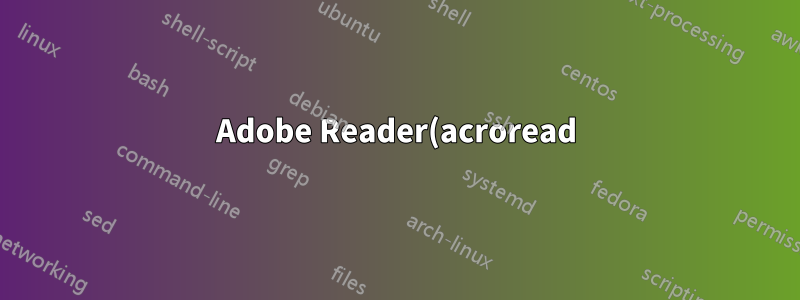 Adobe Reader(acroread) 64비트가 좋지 않은 것 같습니다.