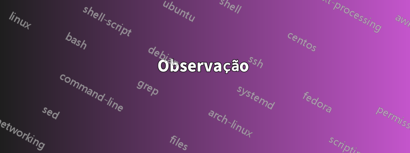 Observação