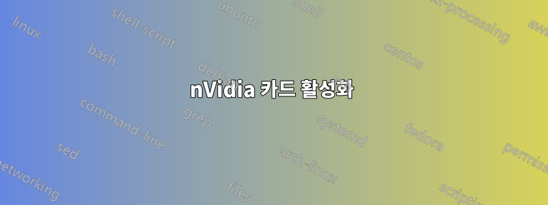 nVidia 카드 활성화