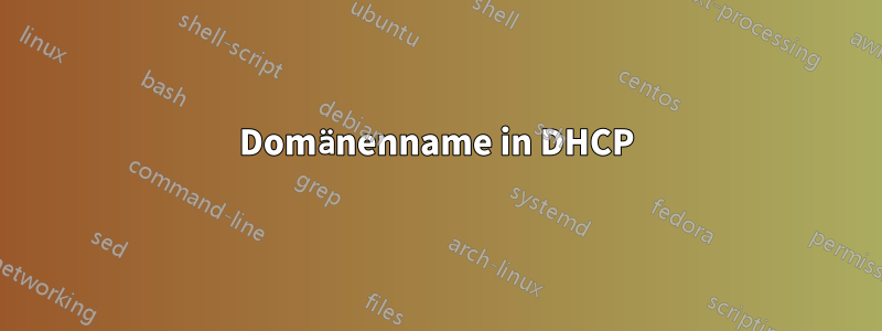 Domänenname in DHCP