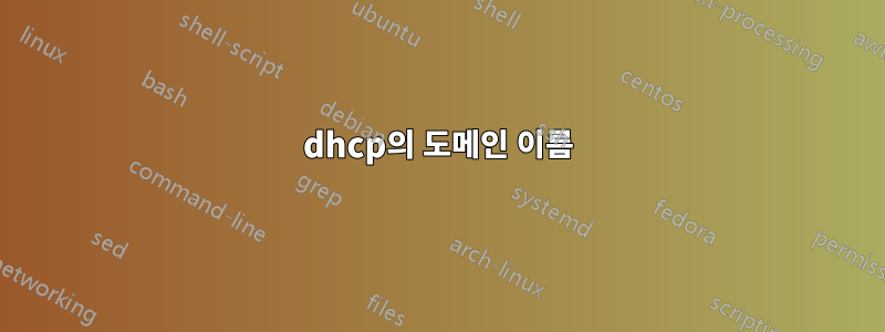 dhcp의 도메인 이름