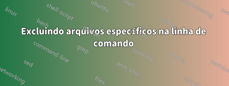 Excluindo arquivos específicos na linha de comando