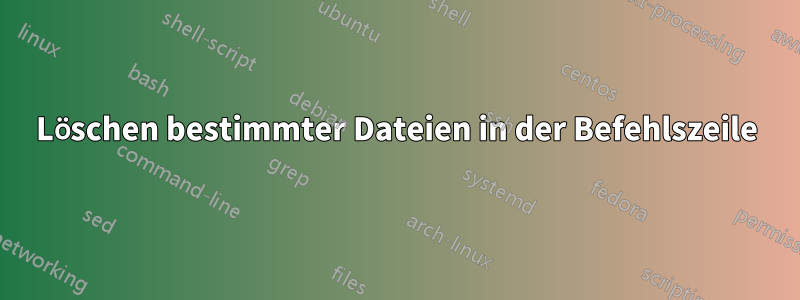 Löschen bestimmter Dateien in der Befehlszeile