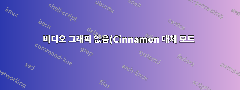 비디오 그래픽 없음(Cinnamon 대체 모드)