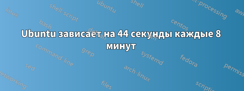 Ubuntu зависает на 44 секунды каждые 8 ​​минут