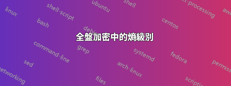 全盤加密中的熵級別
