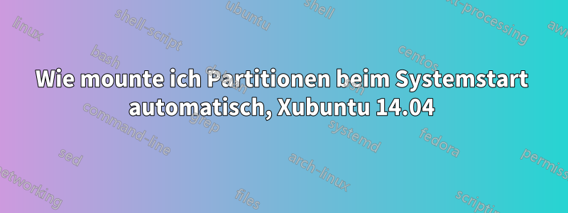 Wie mounte ich Partitionen beim Systemstart automatisch, Xubuntu 14.04