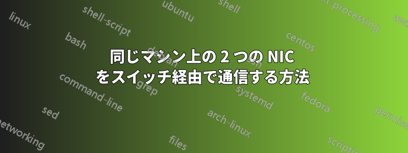 同じマシン上の 2 つの NIC をスイッチ経由で通信する方法