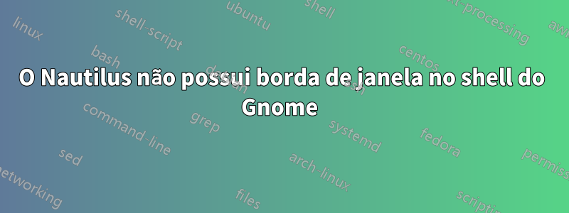 O Nautilus não possui borda de janela no shell do Gnome 