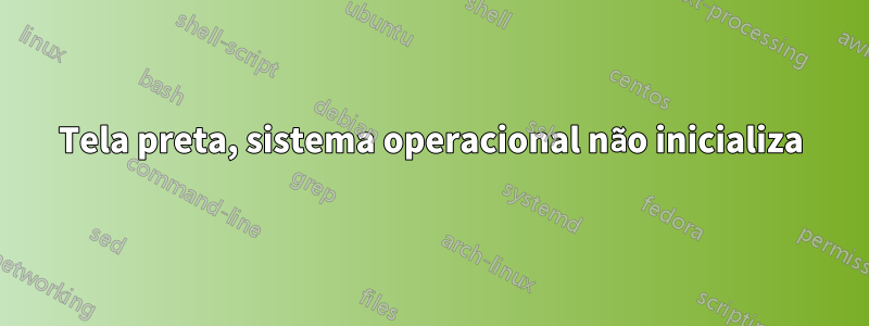 Tela preta, sistema operacional não inicializa