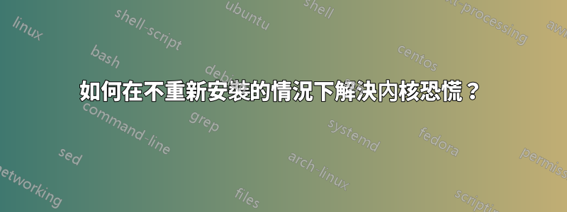 如何在不重新安裝的情況下解決內核恐慌？