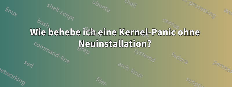 Wie behebe ich eine Kernel-Panic ohne Neuinstallation?