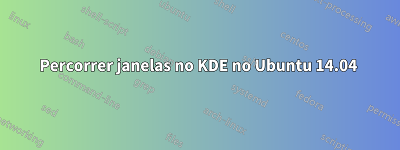 Percorrer janelas no KDE no Ubuntu 14.04