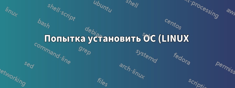 Попытка установить ОС (LINUX) с флешки