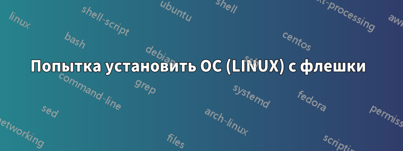 Попытка установить ОС (LINUX) с флешки 