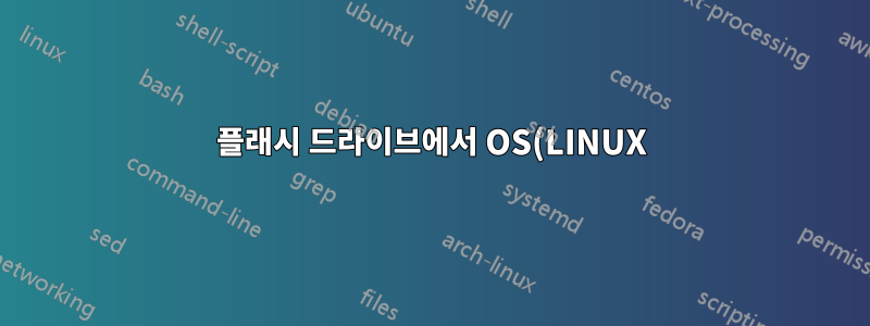 플래시 드라이브에서 OS(LINUX) 설치 시도