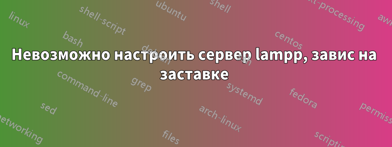 Невозможно настроить сервер lampp, завис на заставке