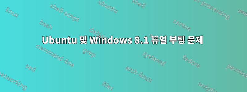 Ubuntu 및 Windows 8.1 듀얼 부팅 문제