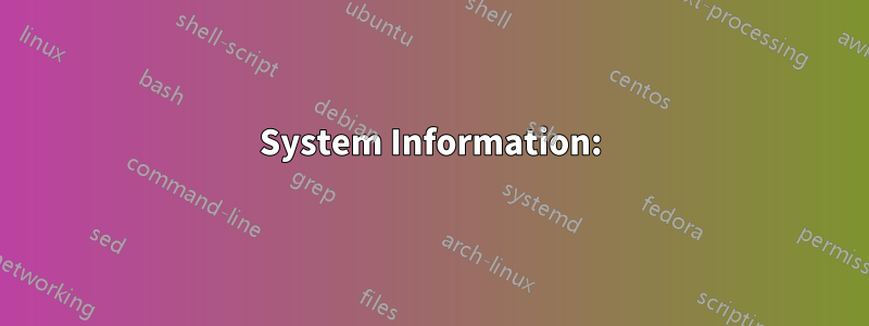 System Information: