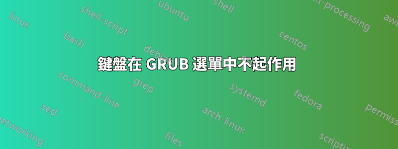 鍵盤在 GRUB 選單中不起作用