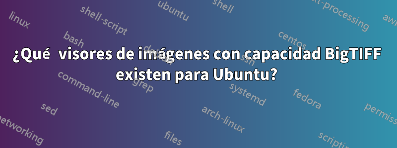 ¿Qué visores de imágenes con capacidad BigTIFF existen para Ubuntu?