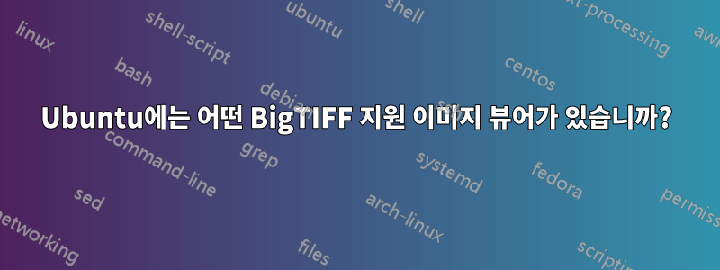 Ubuntu에는 어떤 BigTIFF 지원 이미지 뷰어가 있습니까?