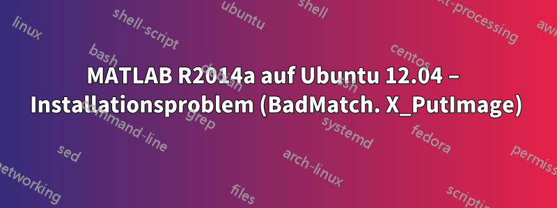 MATLAB R2014a auf Ubuntu 12.04 – Installationsproblem (BadMatch. X_PutImage)