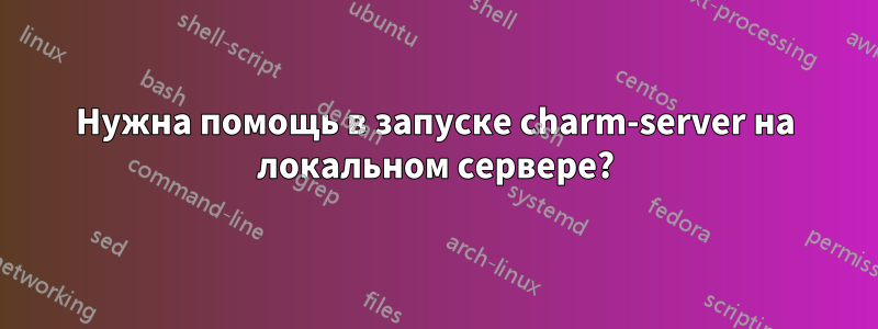 Нужна помощь в запуске charm-server на локальном сервере?