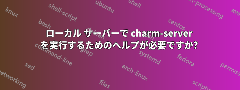 ローカル サーバーで charm-server を実行するためのヘルプが必要ですか?